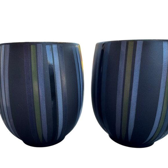 Denby-Langley Jet Stripes Pattern Mugs Set 2 Discontinued Replacements Additions - Picture 13 of 16